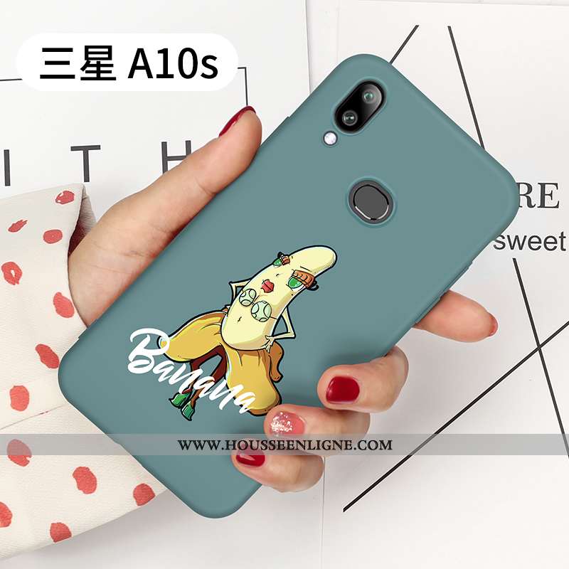Coque Samsung Galaxy A10s Protection Personnalité Net Rouge Fluide Doux Étui Silicone Rose