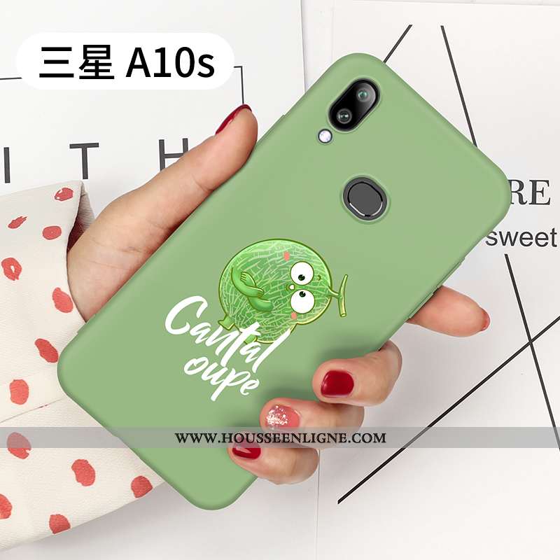 Coque Samsung Galaxy A10s Protection Personnalité Net Rouge Fluide Doux Étui Silicone Rose