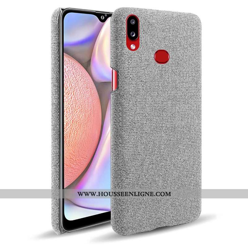Coque Samsung Galaxy A10s Protection Étoile Étui Téléphone Portable Tissu Gris