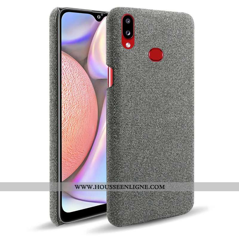 Coque Samsung Galaxy A10s Protection Étoile Étui Téléphone Portable Tissu Gris