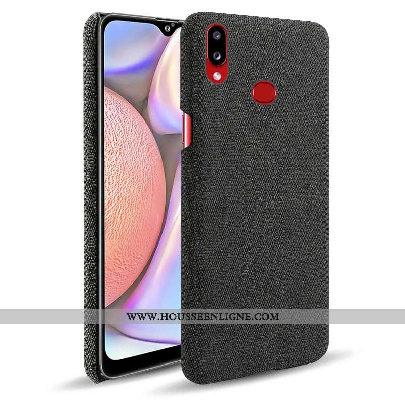 Coque Samsung Galaxy A10s Protection Étoile Étui Téléphone Portable Tissu Gris