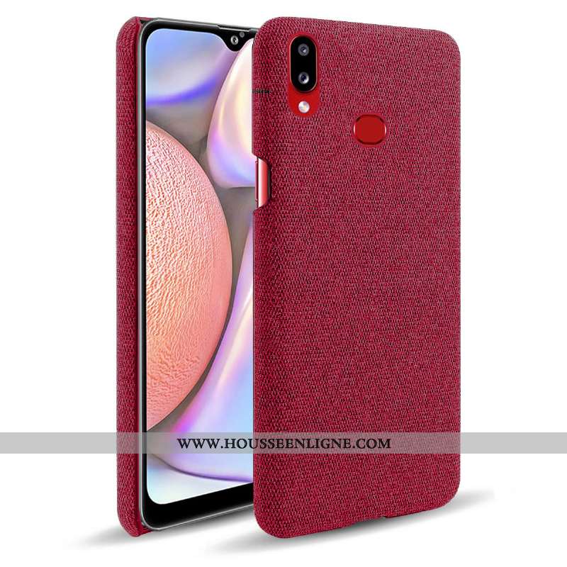 Coque Samsung Galaxy A10s Protection Étoile Étui Téléphone Portable Tissu Gris