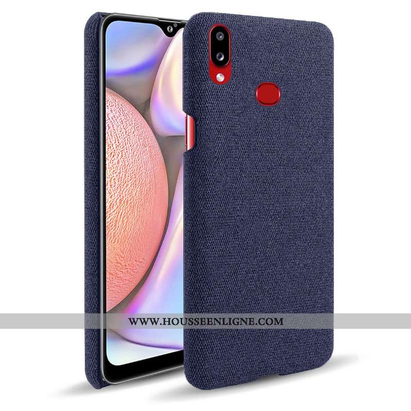 Coque Samsung Galaxy A10s Protection Étoile Étui Téléphone Portable Tissu Gris