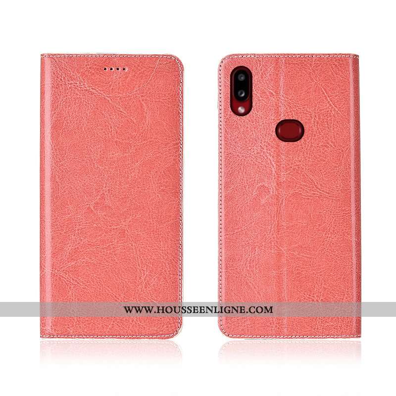 Coque Samsung Galaxy A10s Silicone Protection Délavé En Daim Cuir Véritable Modèle Fleurie Téléphone
