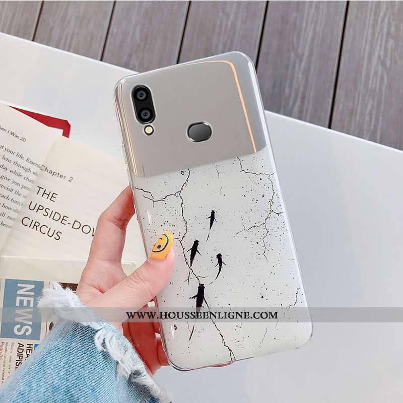 Coque Samsung Galaxy A10s Silicone Tendance Téléphone Portable Argent Simple Étoile