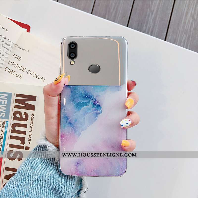 Coque Samsung Galaxy A10s Silicone Tendance Téléphone Portable Argent Simple Étoile