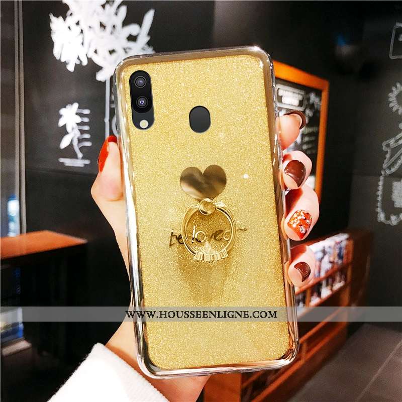 Coque Samsung Galaxy A10s Tendance Anneau Rose Étui Étoile Téléphone Portable Verte