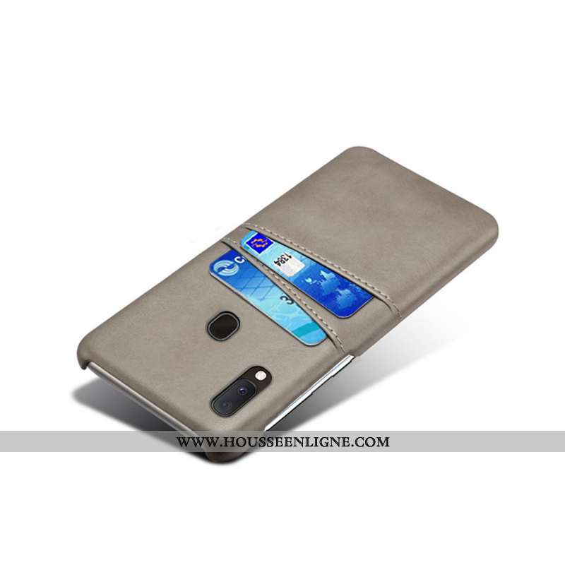Coque Samsung Galaxy A20e Cuir Modèle Fleurie Vert Étoile Protection Carte Verte
