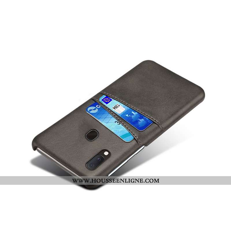 Coque Samsung Galaxy A20e Cuir Modèle Fleurie Vert Étoile Protection Carte Verte