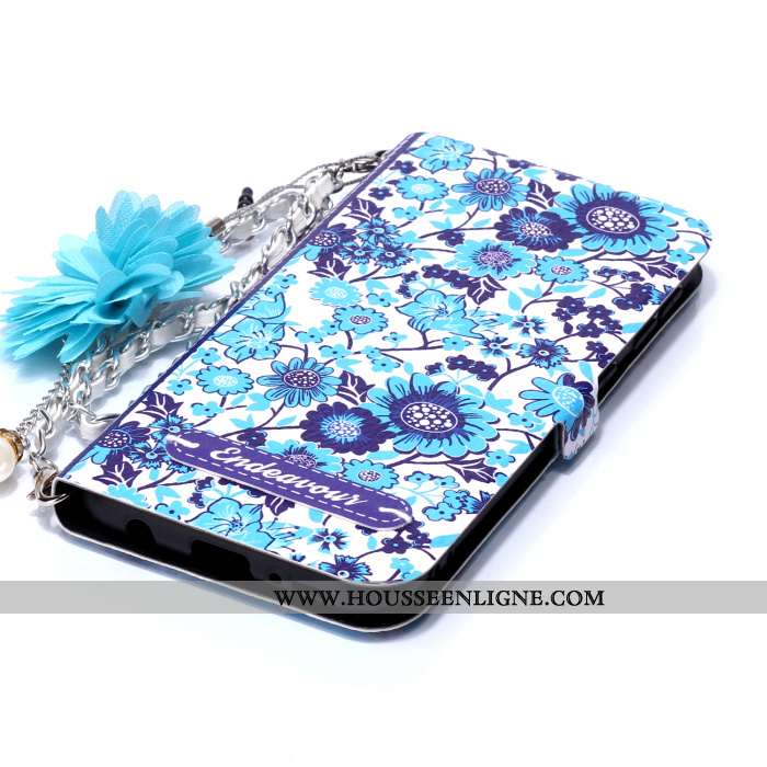 Coque Samsung Galaxy A20e Protection Cuir Étoile Téléphone Portable Étui Tout Compris Housse Bleu