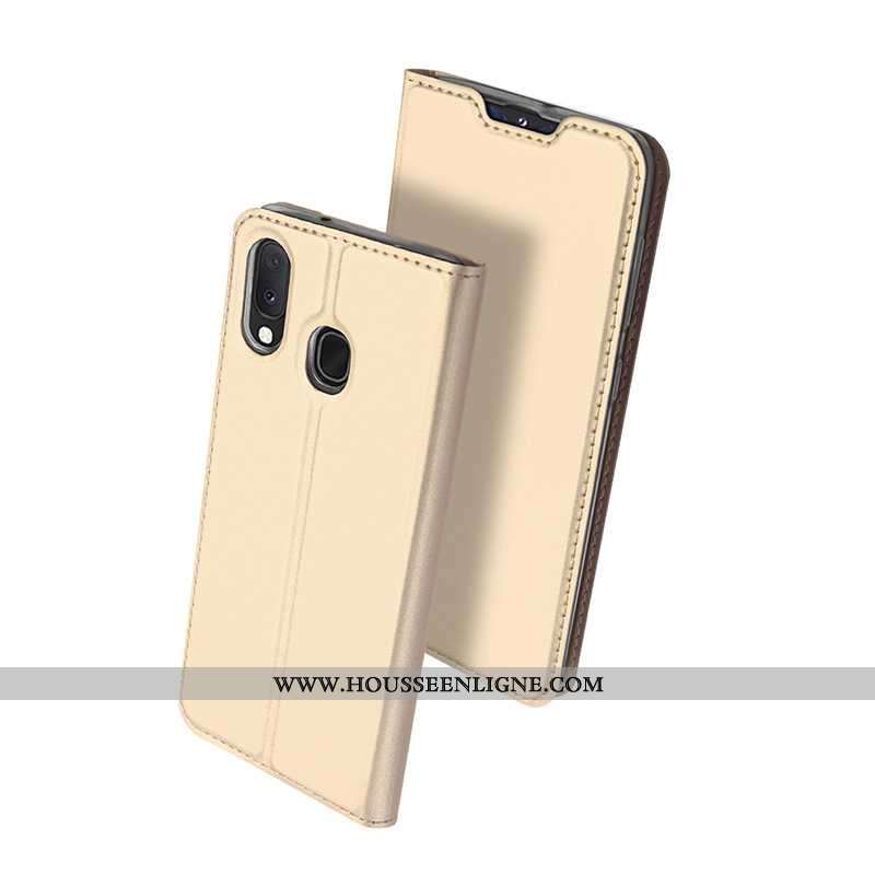 Coque Samsung Galaxy A20e Protection Cuir Étoile Étui Téléphone Portable Incassable Noir