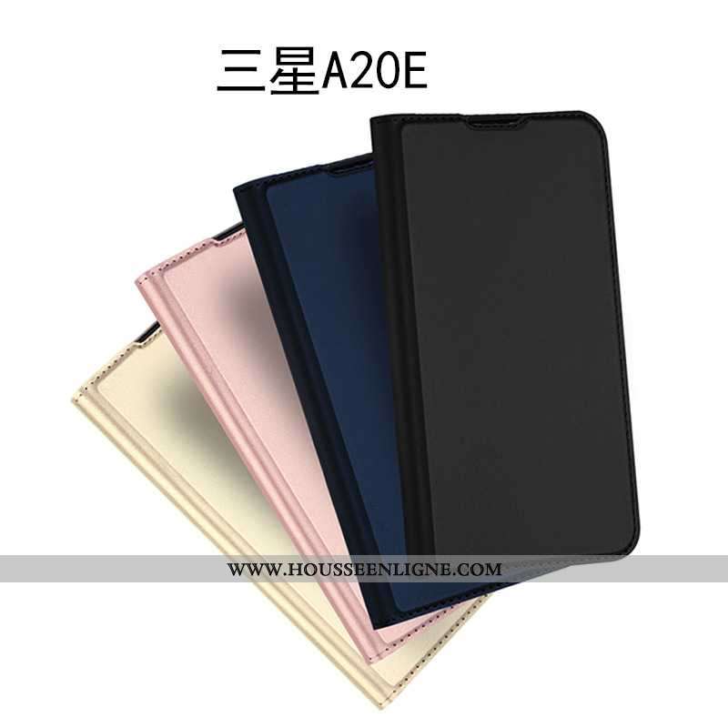 Coque Samsung Galaxy A20e Protection Cuir Étoile Étui Téléphone Portable Incassable Noir