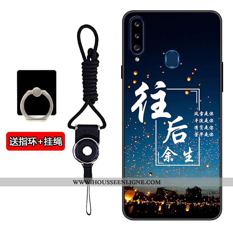 Coque Samsung Galaxy A20s Charmant Tendance Incassable Noir Étui Téléphone Portable Modèle