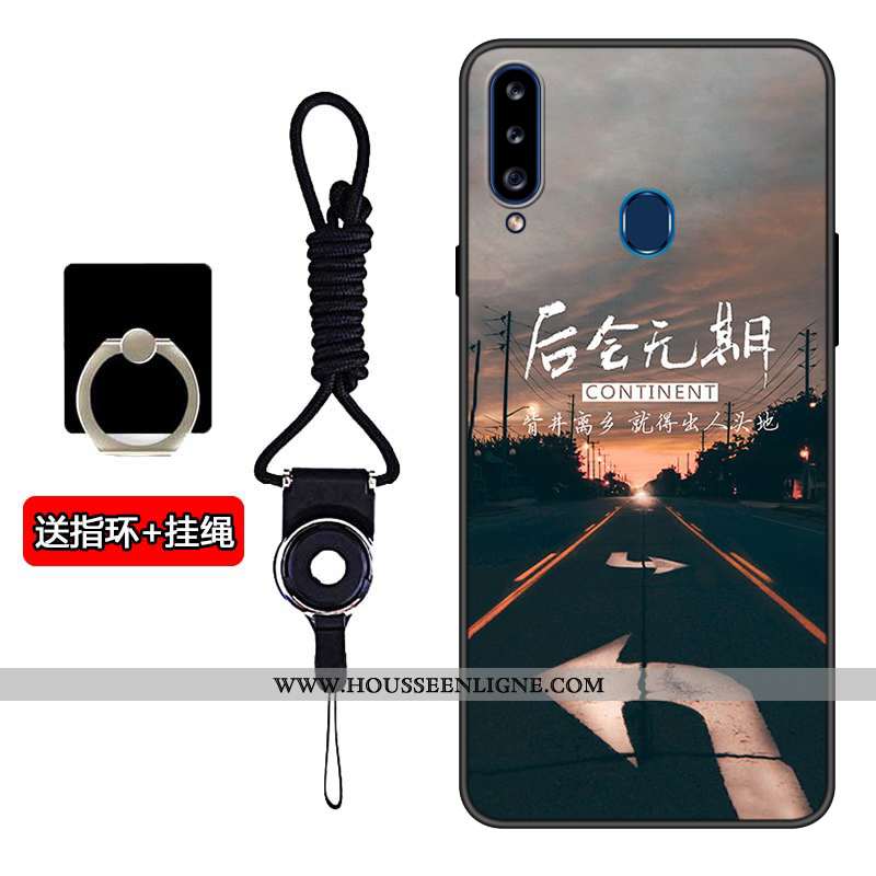Coque Samsung Galaxy A20s Charmant Tendance Incassable Noir Étui Téléphone Portable Modèle