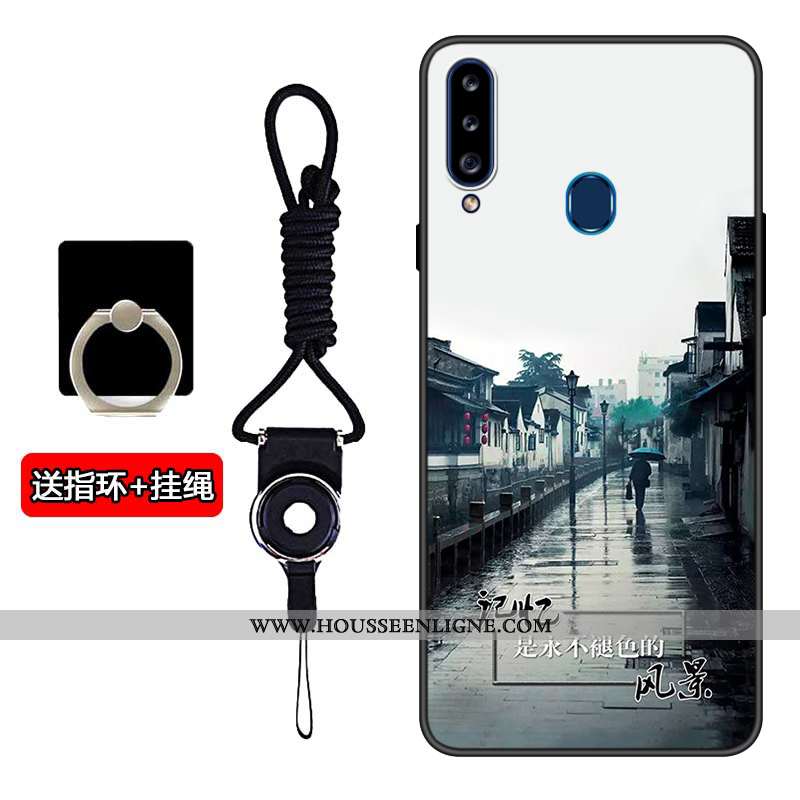 Coque Samsung Galaxy A20s Charmant Tendance Incassable Noir Étui Téléphone Portable Modèle