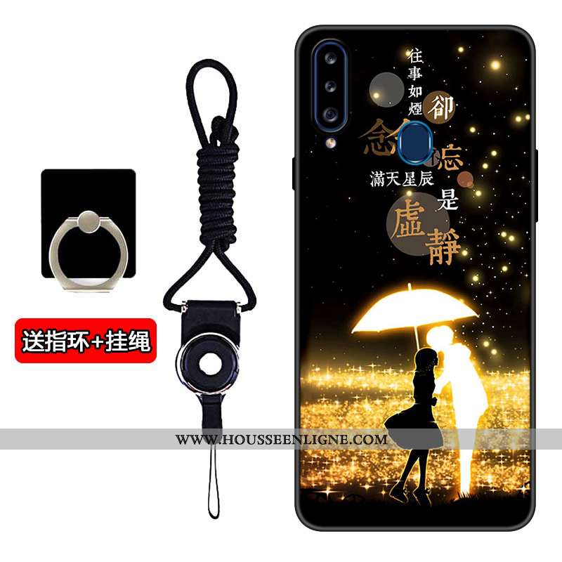 Coque Samsung Galaxy A20s Charmant Tendance Incassable Noir Étui Téléphone Portable Modèle