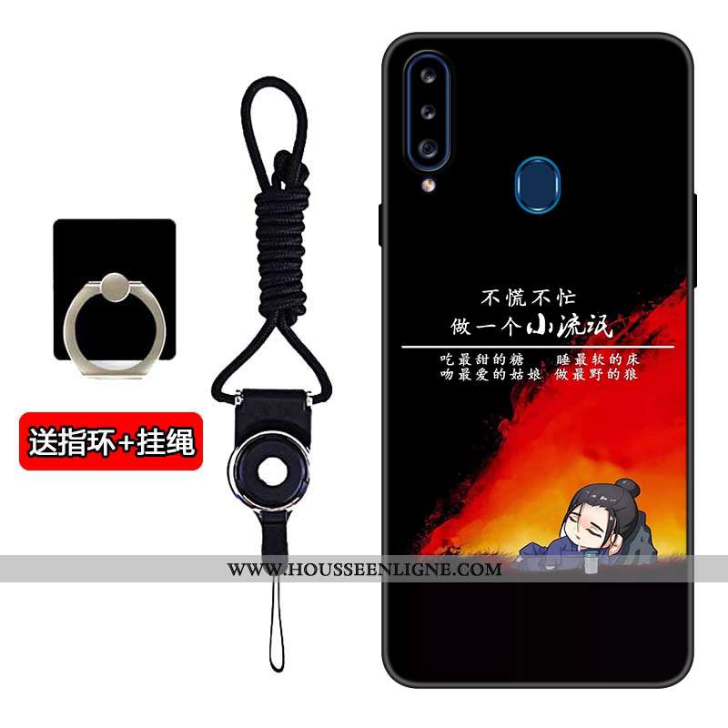 Coque Samsung Galaxy A20s Charmant Tendance Incassable Noir Étui Téléphone Portable Modèle