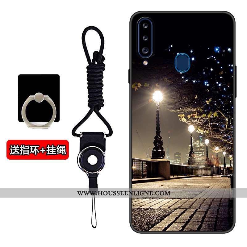 Coque Samsung Galaxy A20s Charmant Tendance Incassable Noir Étui Téléphone Portable Modèle