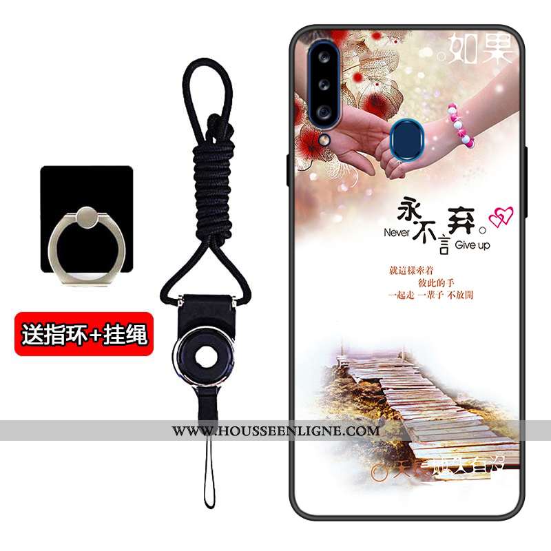 Coque Samsung Galaxy A20s Charmant Tendance Incassable Noir Étui Téléphone Portable Modèle