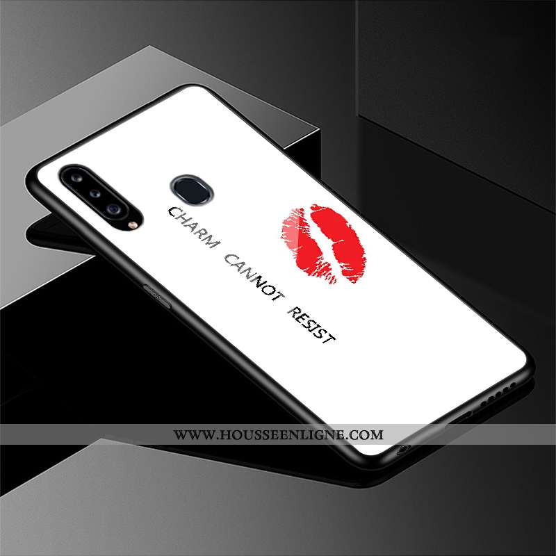Coque Samsung Galaxy A20s Dessin Animé Charmant Étui Simple Tout Compris Frais Blanche