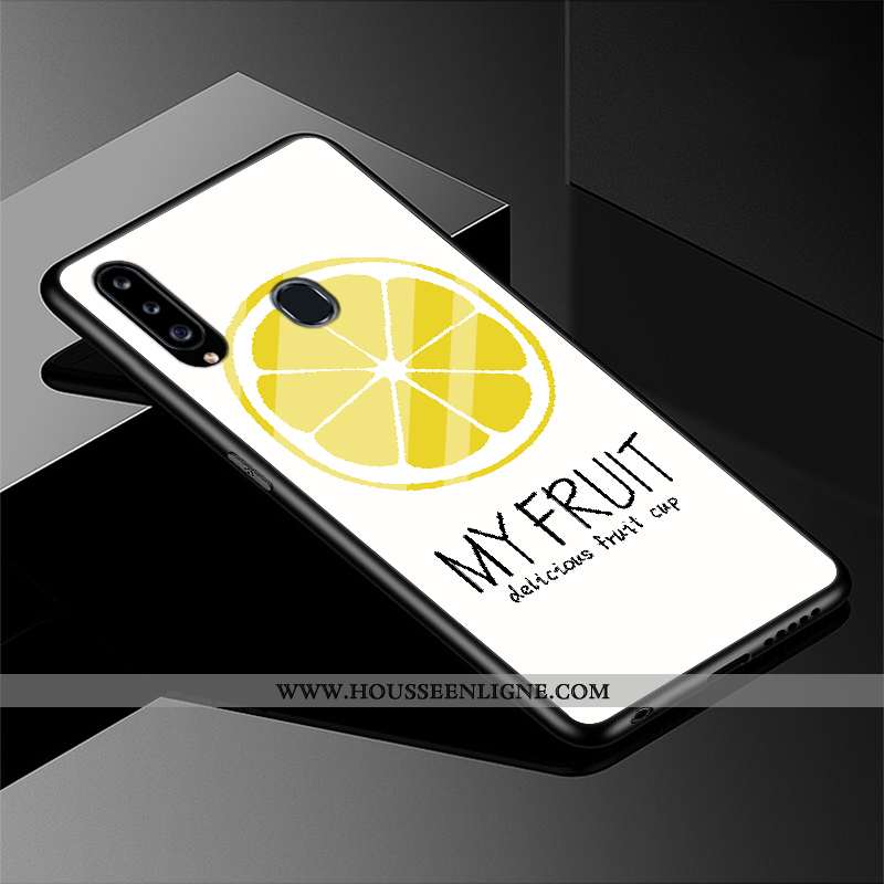 Coque Samsung Galaxy A20s Dessin Animé Charmant Étui Simple Tout Compris Frais Blanche