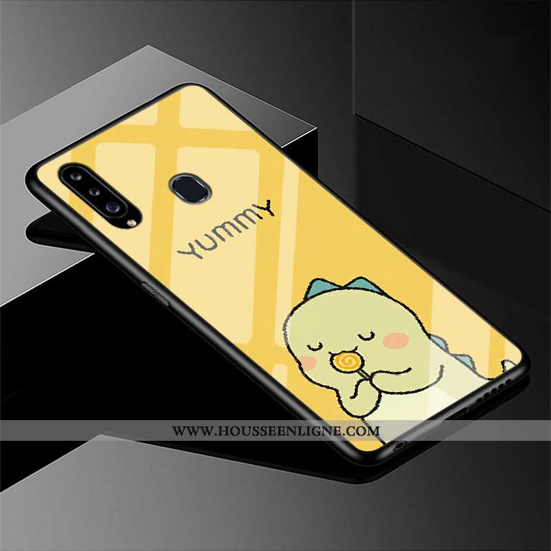 Coque Samsung Galaxy A20s Dessin Animé Charmant Étui Simple Tout Compris Frais Blanche
