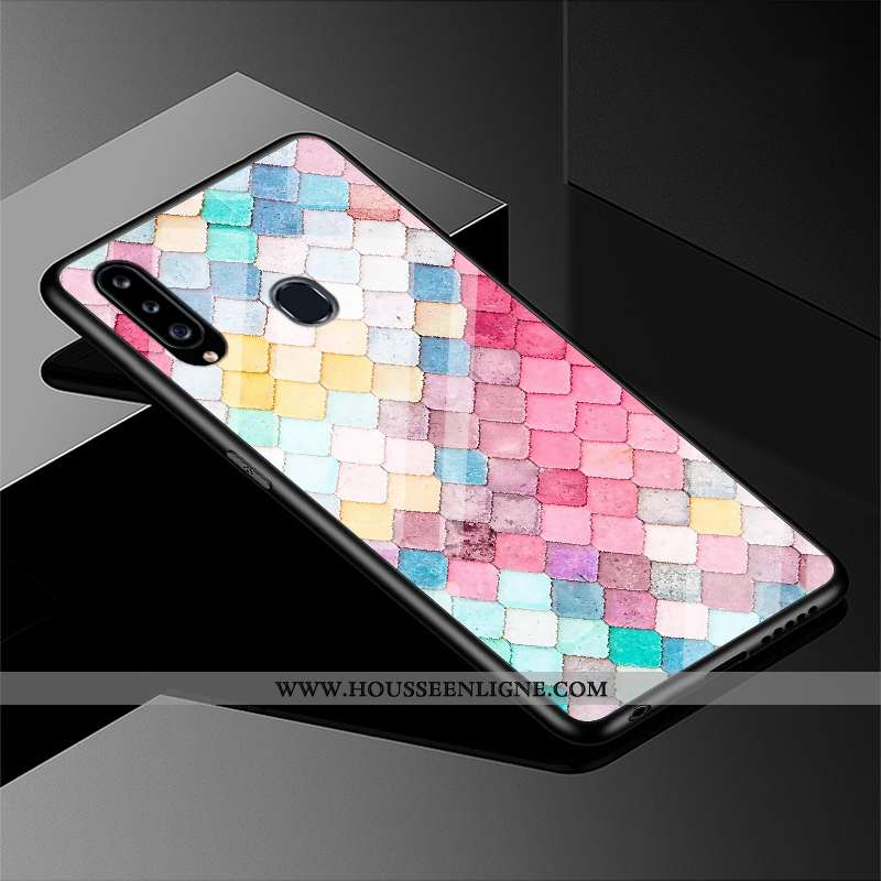 Coque Samsung Galaxy A20s Dessin Animé Charmant Étui Simple Tout Compris Frais Blanche