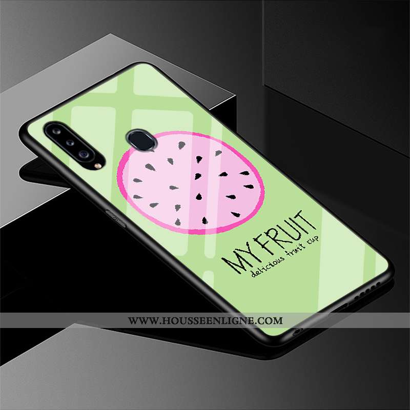 Coque Samsung Galaxy A20s Dessin Animé Charmant Étui Simple Tout Compris Frais Blanche