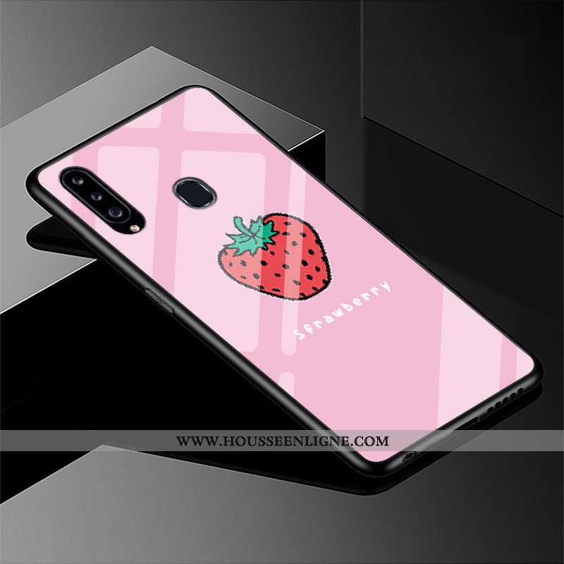 Coque Samsung Galaxy A20s Dessin Animé Charmant Étui Simple Tout Compris Frais Blanche