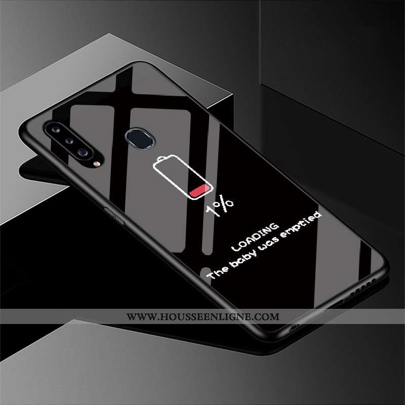 Coque Samsung Galaxy A20s Dessin Animé Charmant Étui Simple Tout Compris Frais Blanche