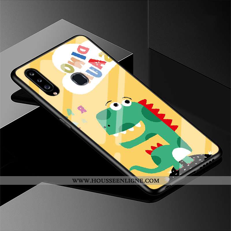 Coque Samsung Galaxy A20s Dessin Animé Charmant Étui Simple Tout Compris Frais Blanche