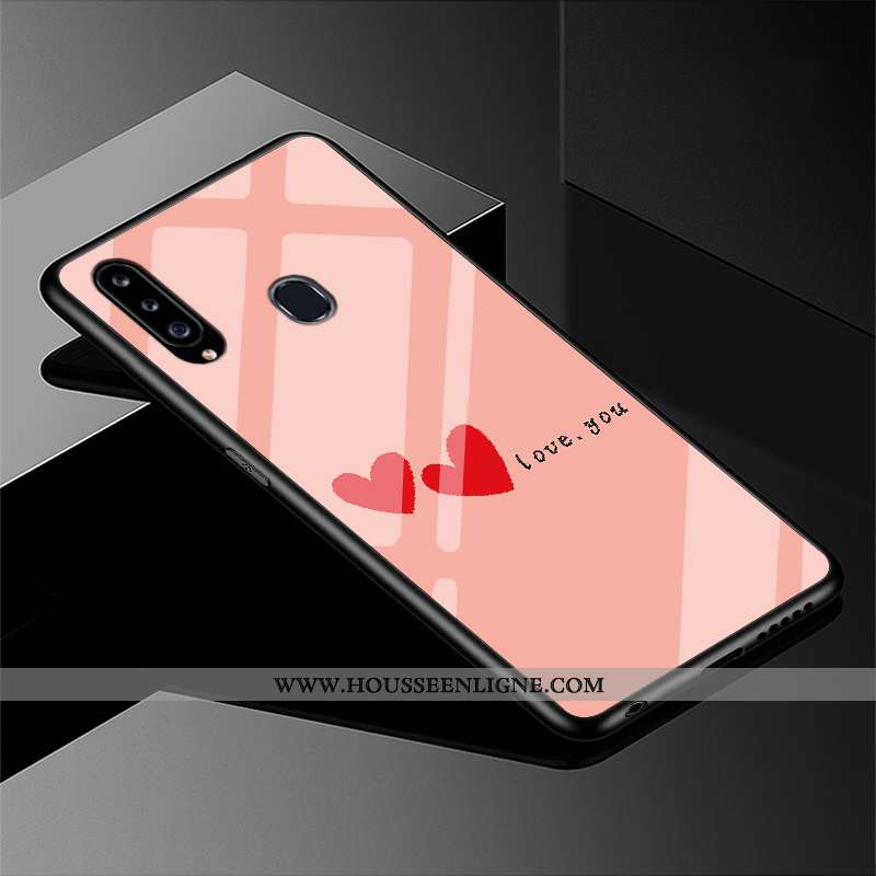 Coque Samsung Galaxy A20s Dessin Animé Charmant Étui Simple Tout Compris Frais Blanche
