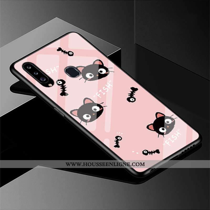 Coque Samsung Galaxy A20s Dessin Animé Charmant Étui Simple Tout Compris Frais Blanche