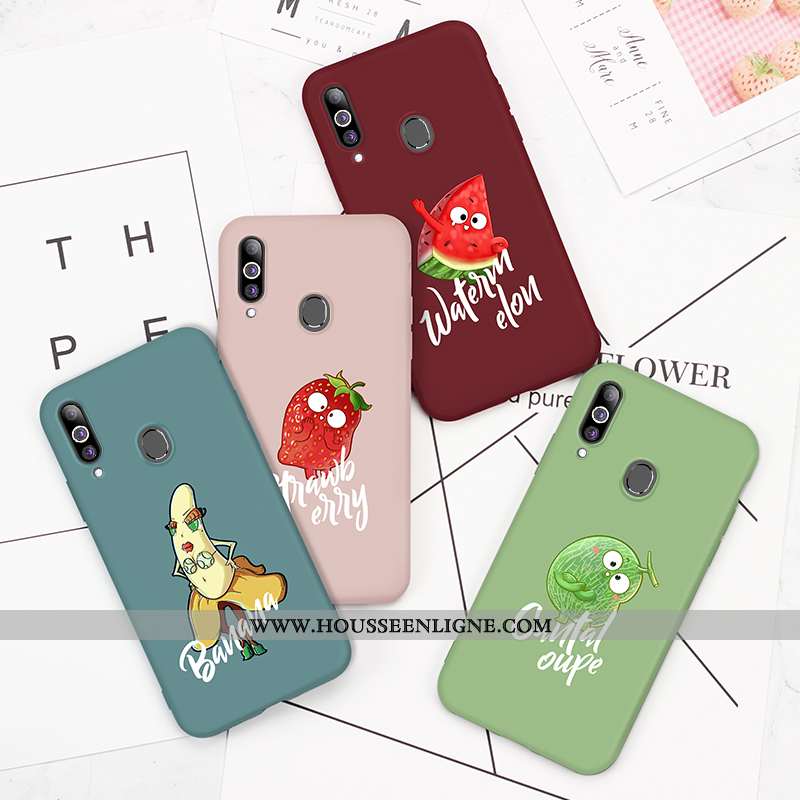 Coque Samsung Galaxy A20s Personnalité Créatif Silicone Net Rouge Incassable Étui Protection Verte