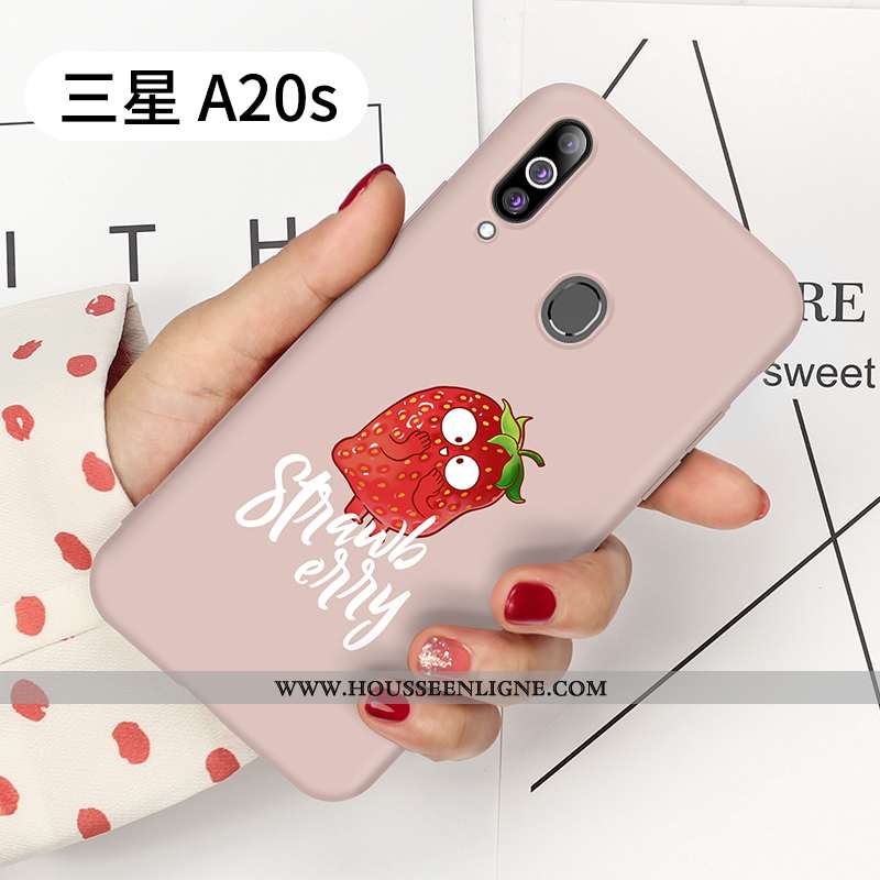 Coque Samsung Galaxy A20s Personnalité Créatif Silicone Net Rouge Incassable Étui Protection Verte