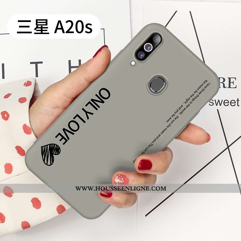 Coque Samsung Galaxy A20s Protection Délavé En Daim Vent Tendance Ultra Incassable Clair Bleu