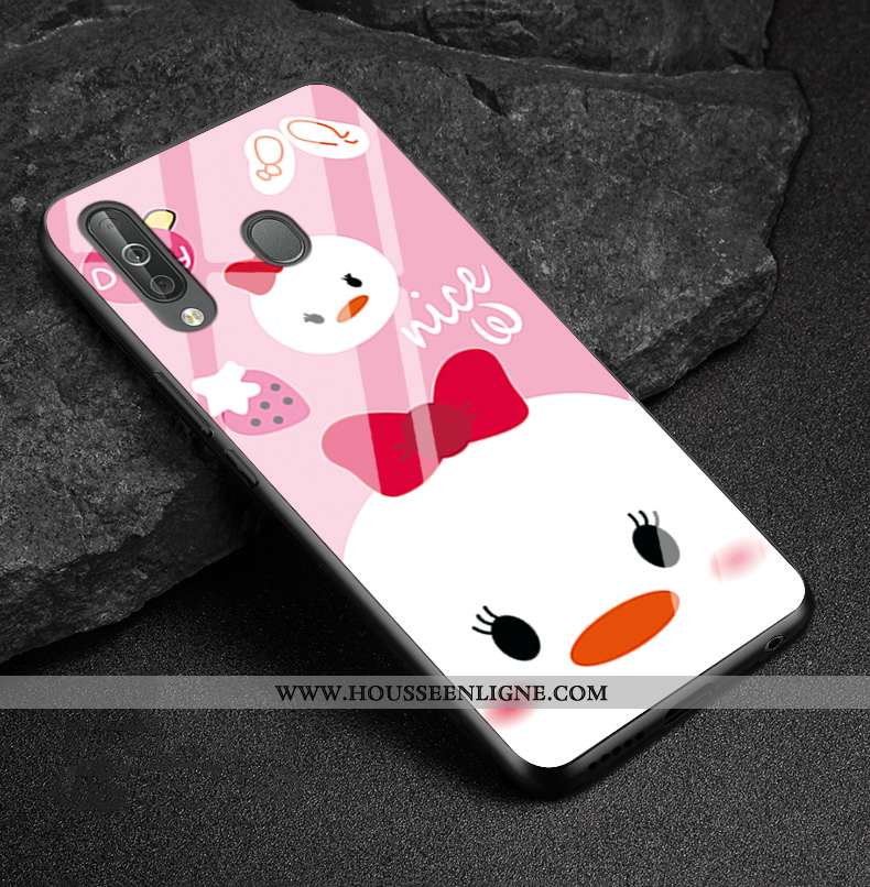 Coque Samsung Galaxy A20s Protection Verre Silicone Tout Compris Fluide Doux Rose
