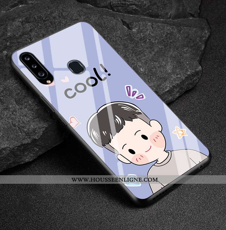 Coque Samsung Galaxy A20s Protection Verre Silicone Tout Compris Fluide Doux Rose