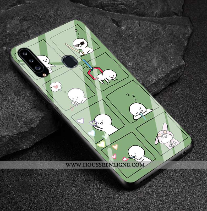 Coque Samsung Galaxy A20s Protection Verre Silicone Tout Compris Fluide Doux Rose