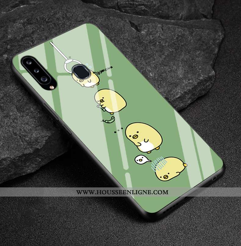 Coque Samsung Galaxy A20s Protection Verre Silicone Tout Compris Fluide Doux Rose