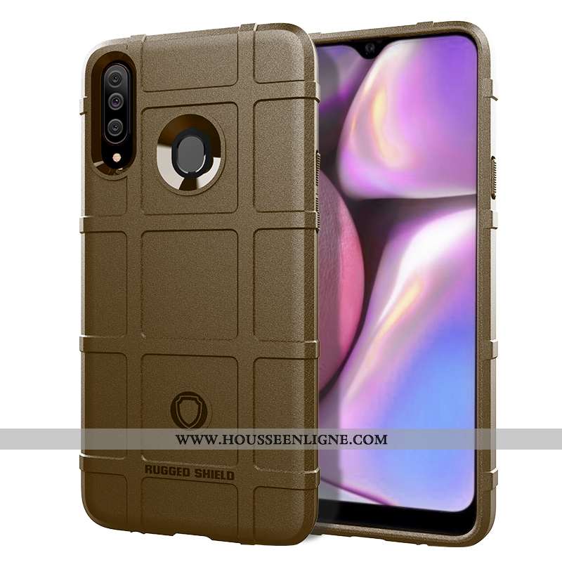 Coque Samsung Galaxy A20s Tendance Silicone Téléphone Portable Créatif Incassable Tout Compris Marro