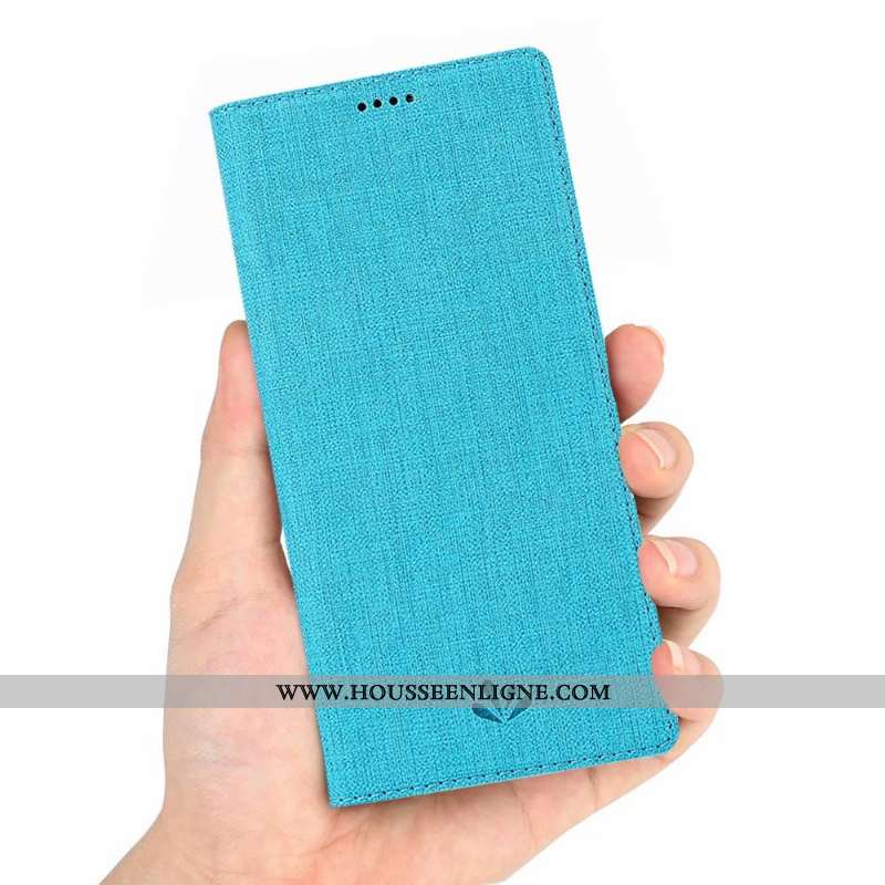 Coque Samsung Galaxy A21s Cuir Fluide Doux Étui Bleu Étoile Clamshell Incassable