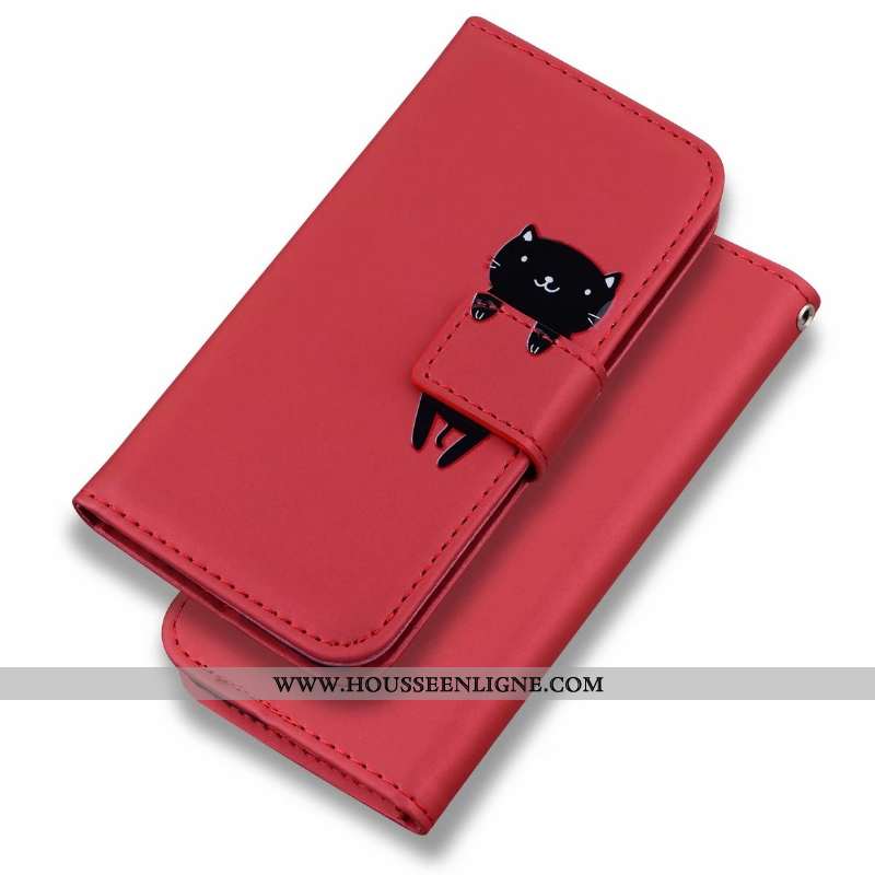 Coque Samsung Galaxy A21s Fluide Doux Protection Rouge Animal Clamshell Étui