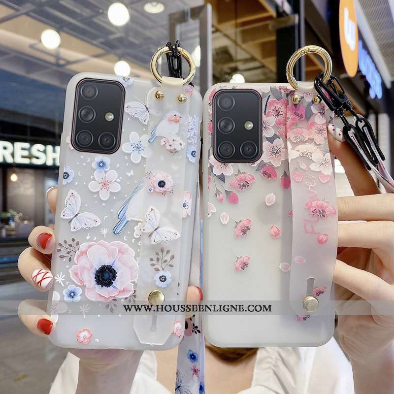 Coque Samsung Galaxy A21s Ornements Suspendus Créatif Transparent Silicone Étoile Fluide Doux Amoure