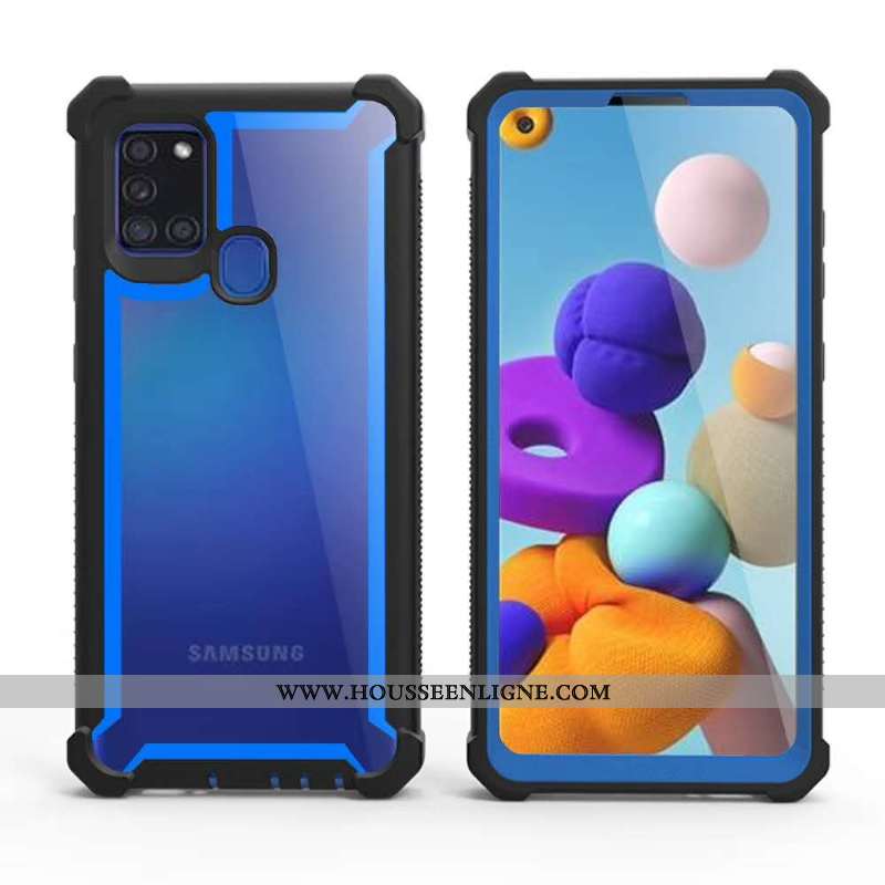 Coque Samsung Galaxy A21s Protection Difficile Vert Tout Compris Téléphone Portable Ballon Étoile Ve