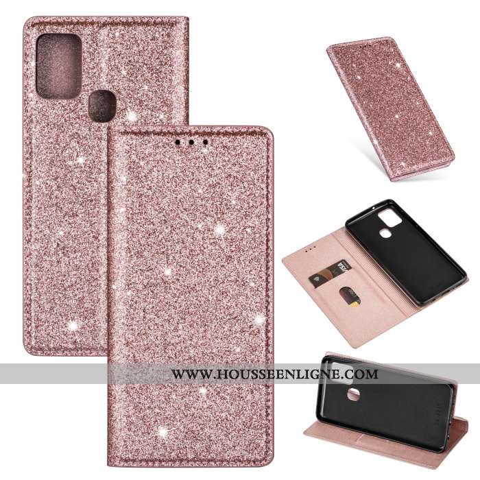 Coque Samsung Galaxy A21s Silicone Cuir Incassable Téléphone Portable Tout Compris Étoile Noir