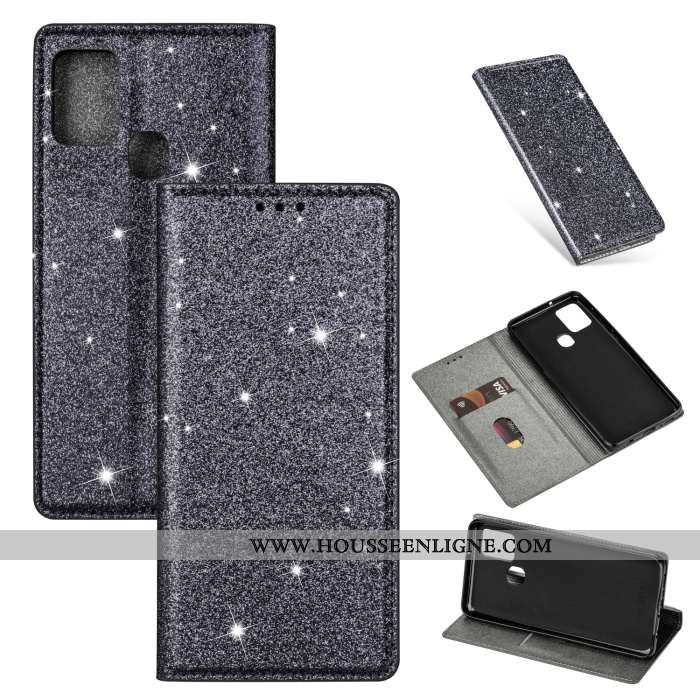 Coque Samsung Galaxy A21s Silicone Cuir Incassable Téléphone Portable Tout Compris Étoile Noir