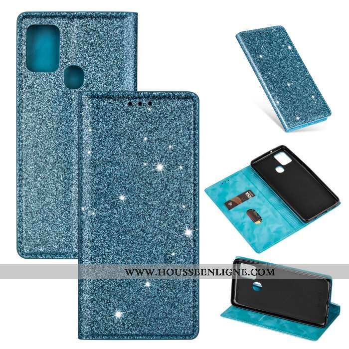 Coque Samsung Galaxy A21s Silicone Cuir Incassable Téléphone Portable Tout Compris Étoile Noir