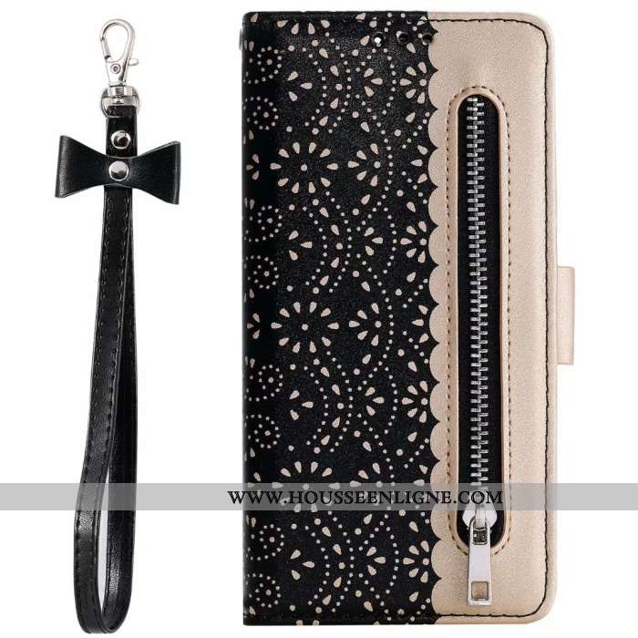 Coque Samsung Galaxy A21s Silicone Fermeture Éclair Dentelle Étoile Cuir Étui Verte