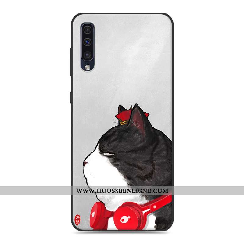 Coque Samsung Galaxy A30s Créatif Dessin Animé Silicone Amoureux Téléphone Portable Étoile Rose